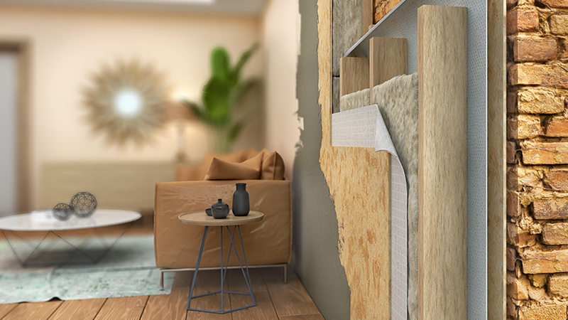 piso con aislamiento a la vista